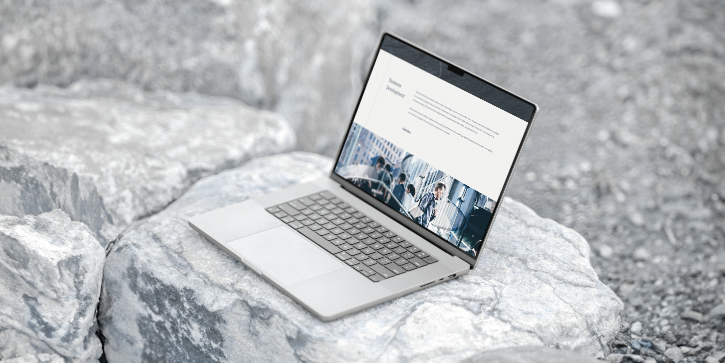 Kaolinite - Web Page Laptop Mockup