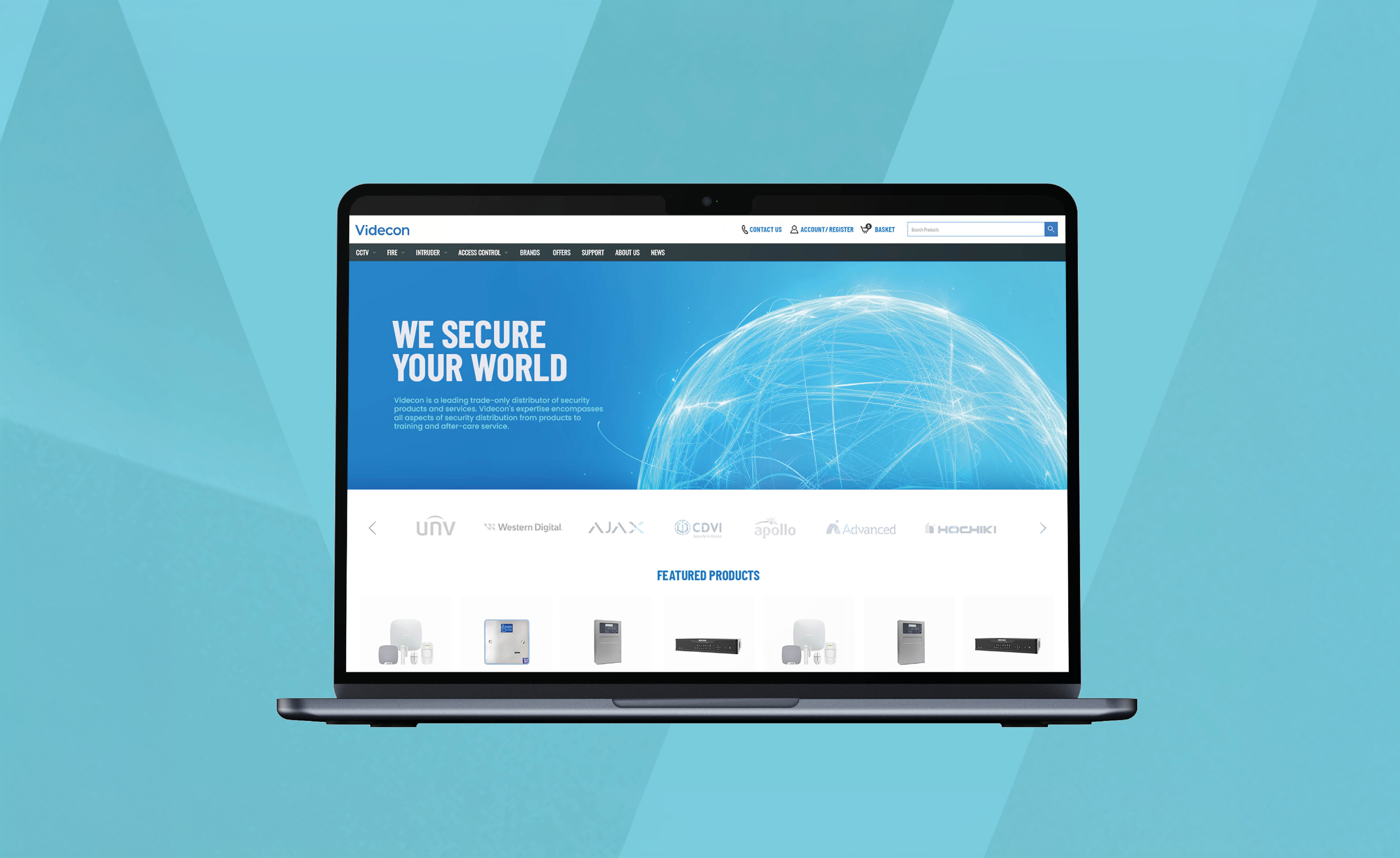 Videcon - Website Laptop Mockup