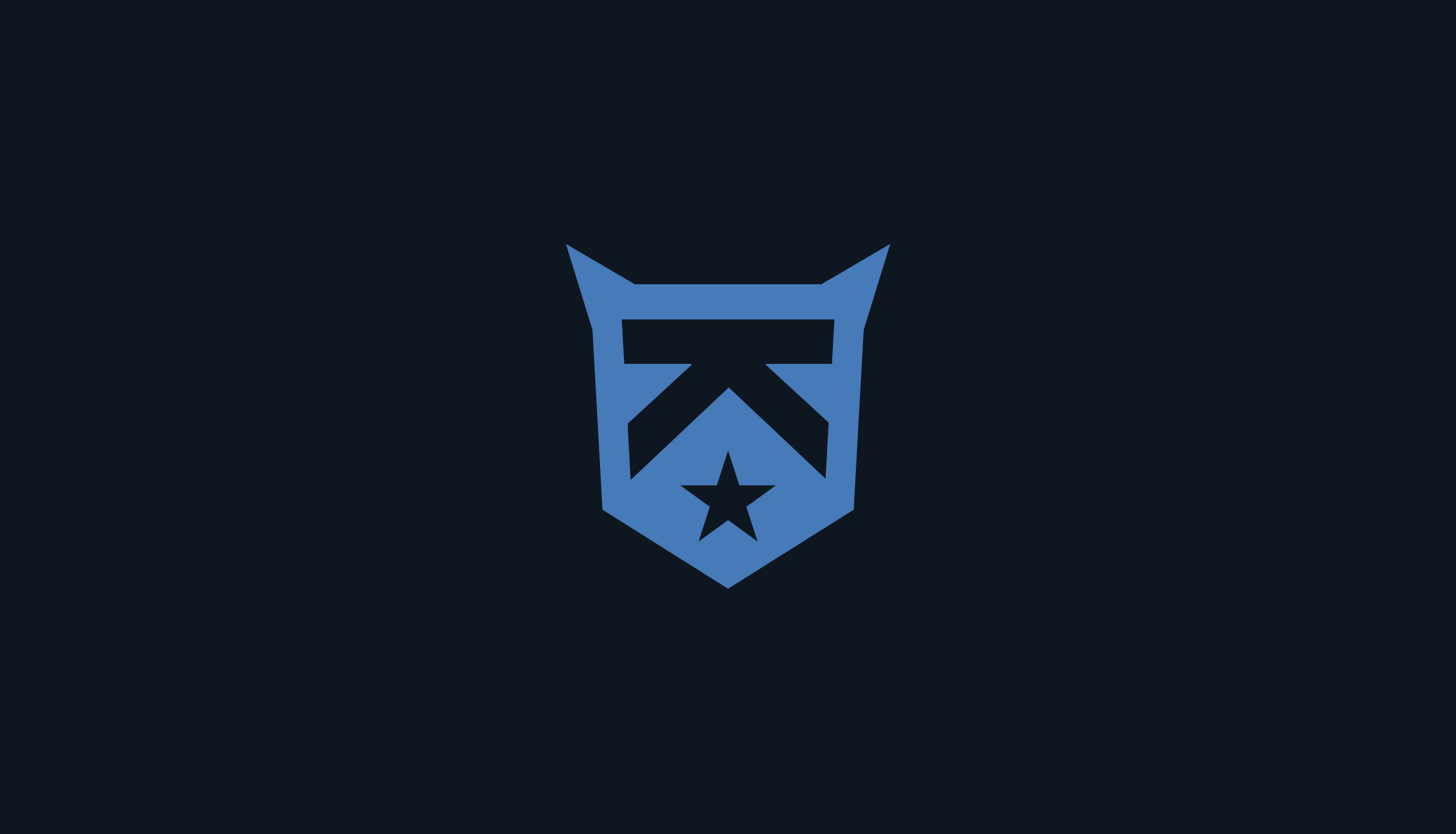Koppoti - Logo blue on black Koppoti - Logo blue on black